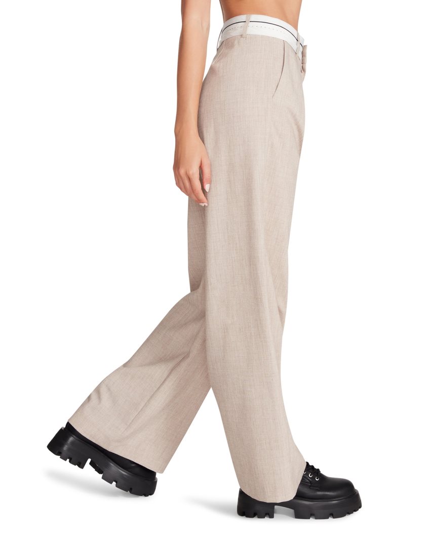 Pantalones Steve Madden Izzie Mujer Beige | ES MR819S